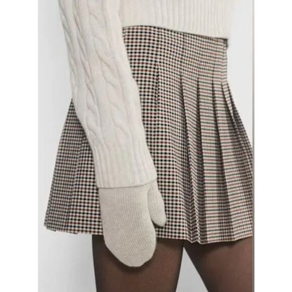 Aritzia Sunday Best Multi Olive Pleated Plaid High Waisted Micro Skirt Size 00 - Picture 1 of 7